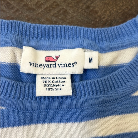 Vineyard Vines Blue and White Striped Crewneck Sweater - Picture 9 of 9